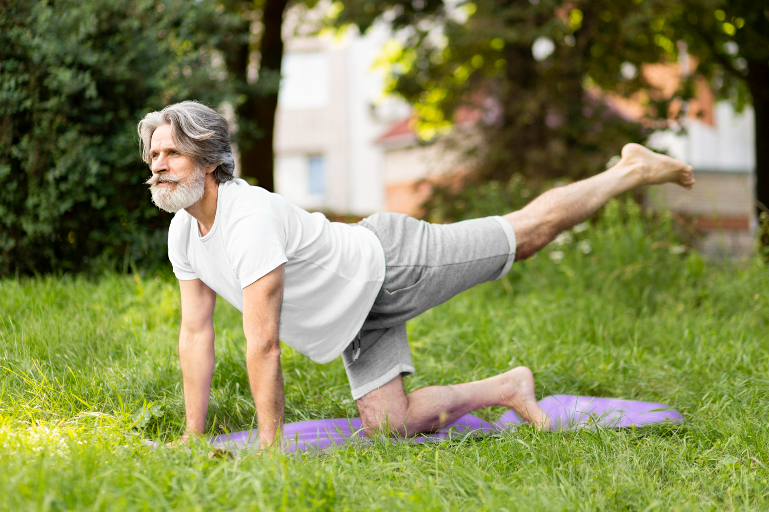 65 year old male retired doing yoga