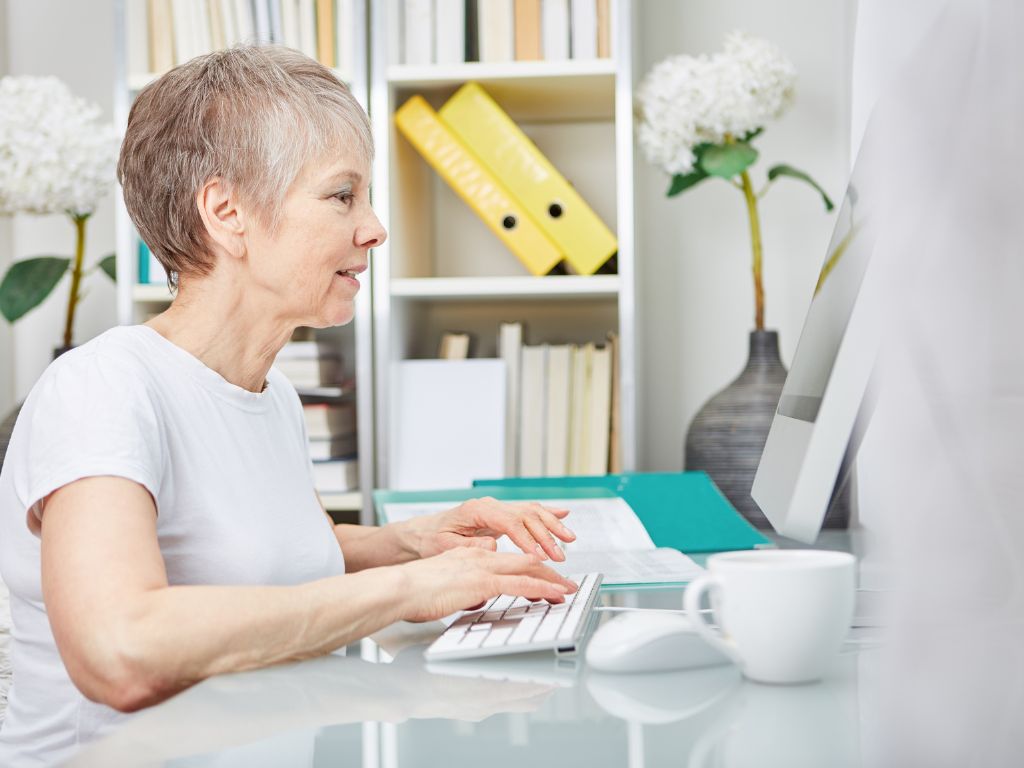 Retired woman is forced to go back to work.