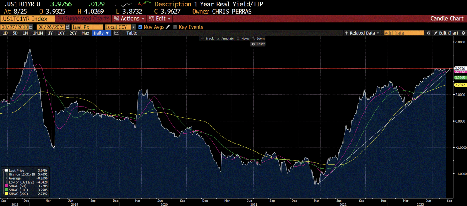 1 year “real interest rates”. 