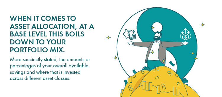 When it comes to asset allocation, at a base level this boils down to your portfolio mix.
