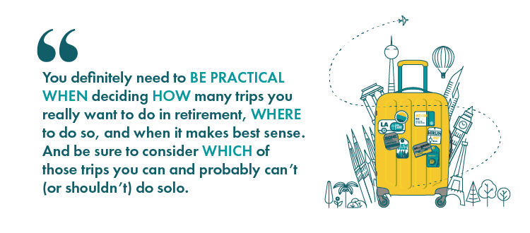 Quote from blog: "You definitely need to be practical when deciding how many trips you really want to do in retirement.."