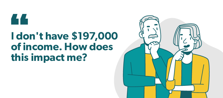 "I don't have $197,000 of income, How does this impact me?"