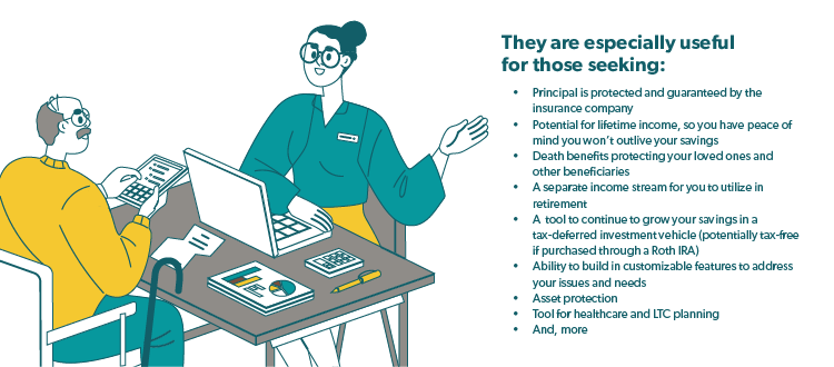 Annuities are great for those who are seeking..