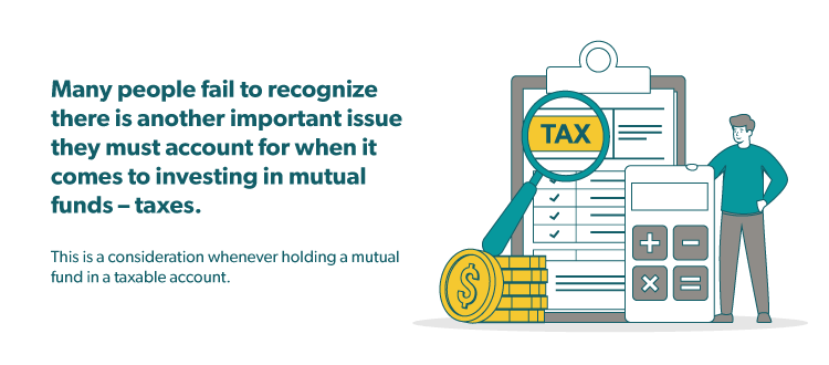 Quote graphic: "Many people fail to recognize there is another important issue they must account for when it comes to investing in mutual funds - taxes."