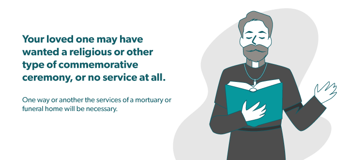 Quote graphic: Your loved one may have wanted a religious or other type of commemorative ceremony..