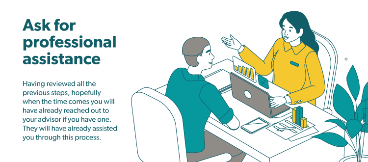 Quote Graphic: Ask for professional assistance
