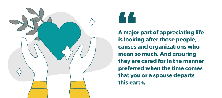 Quote graphic: A major part of appreciating life is...