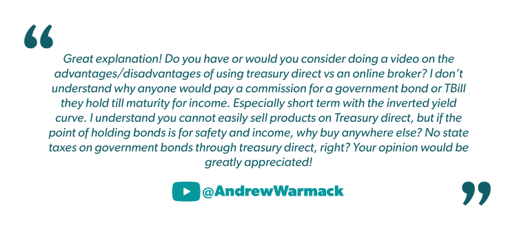 Comment from @AndrewWarmack