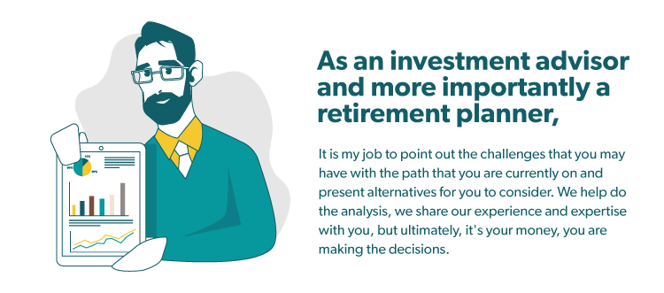 Quote Graphic: "As an investment advisor and more importantly a retirement planner..."