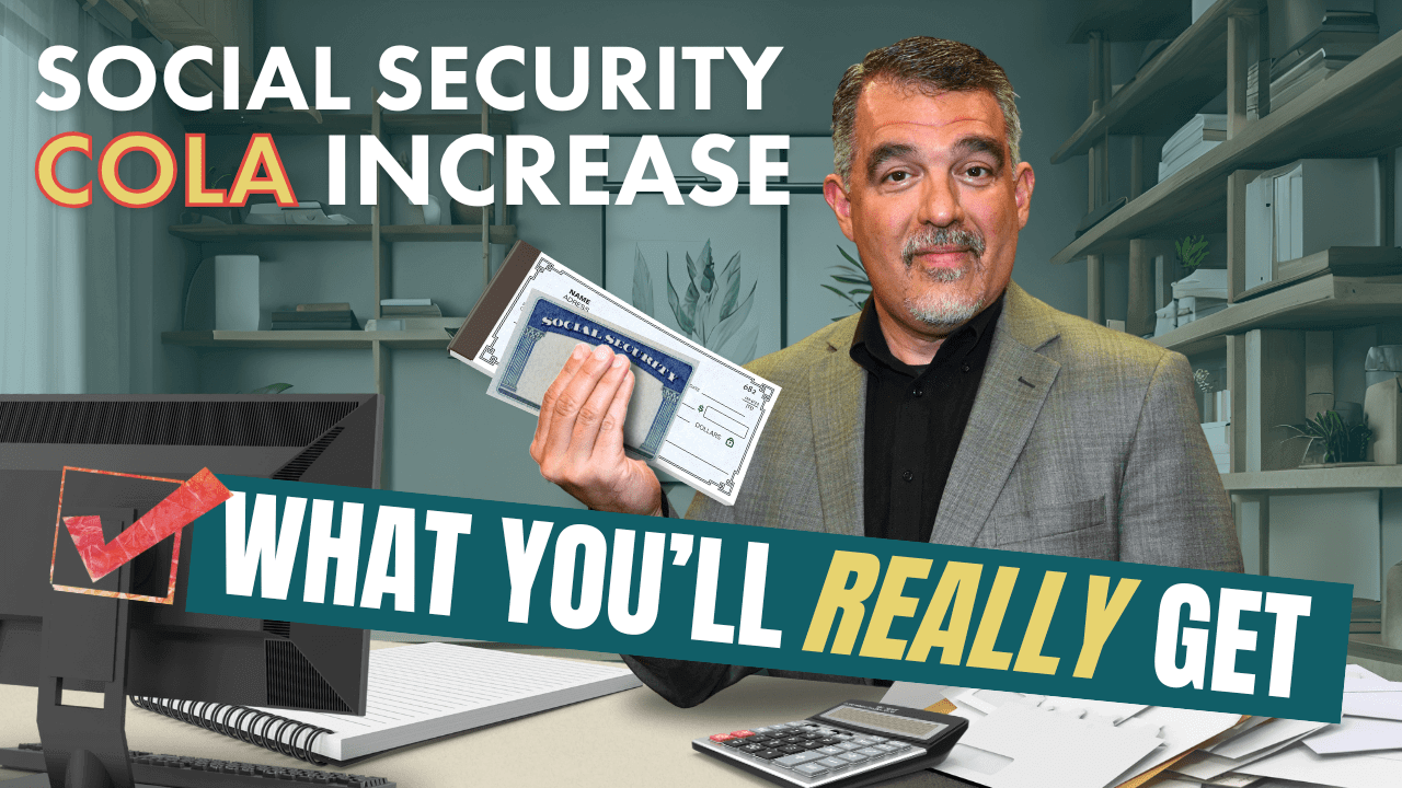 Social Security COLA 2026: What you'll really get. Image of Ed at a desk working on his retirement budget.