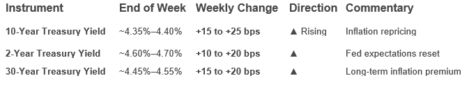 Treasury Yield table.