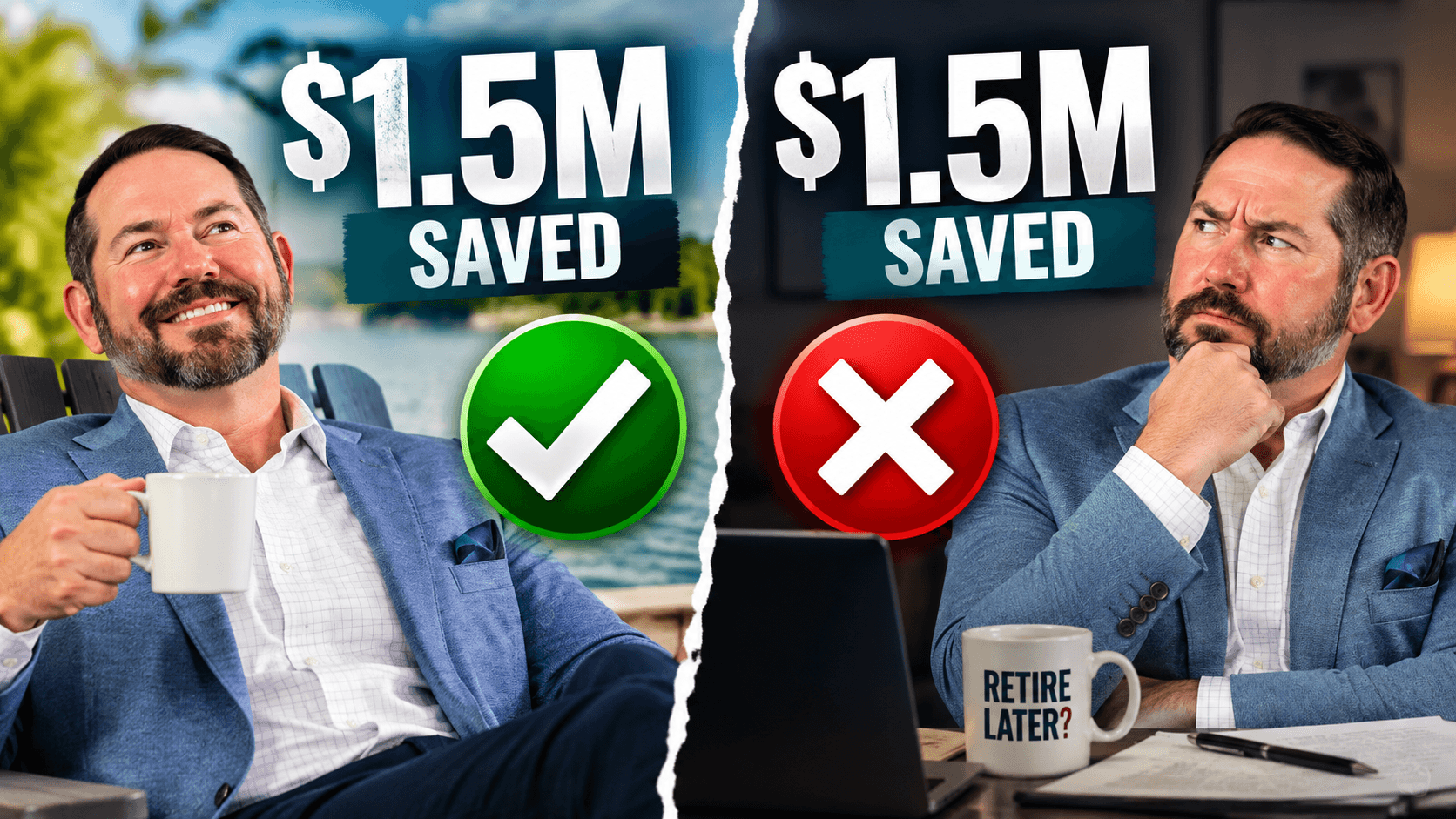 $1.5m Saved with a Green Check, $1.5m Saved with a Red X